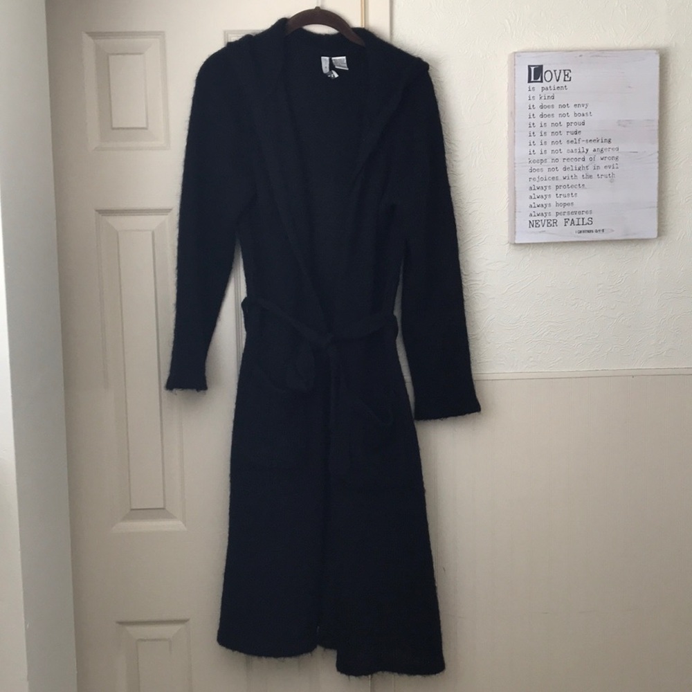 Black duster light weight sweater like new